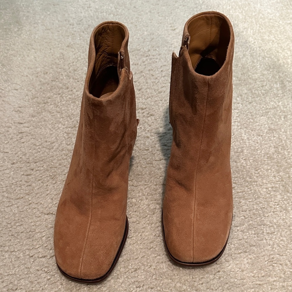Vince Brown Suede Ankle Booties
